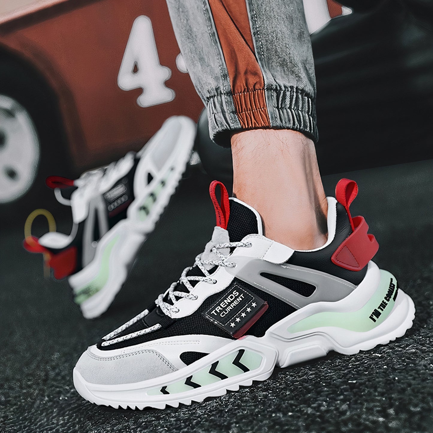 👟 Zapatos tennis efecto NEÓN para Hombre