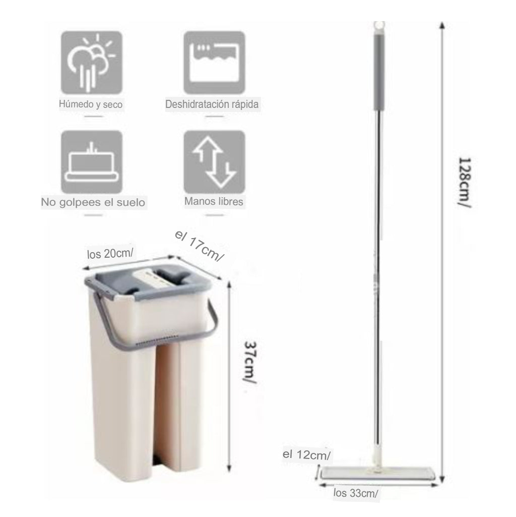 🧼 Trapero Mopa Plano con Cubo Escurridor