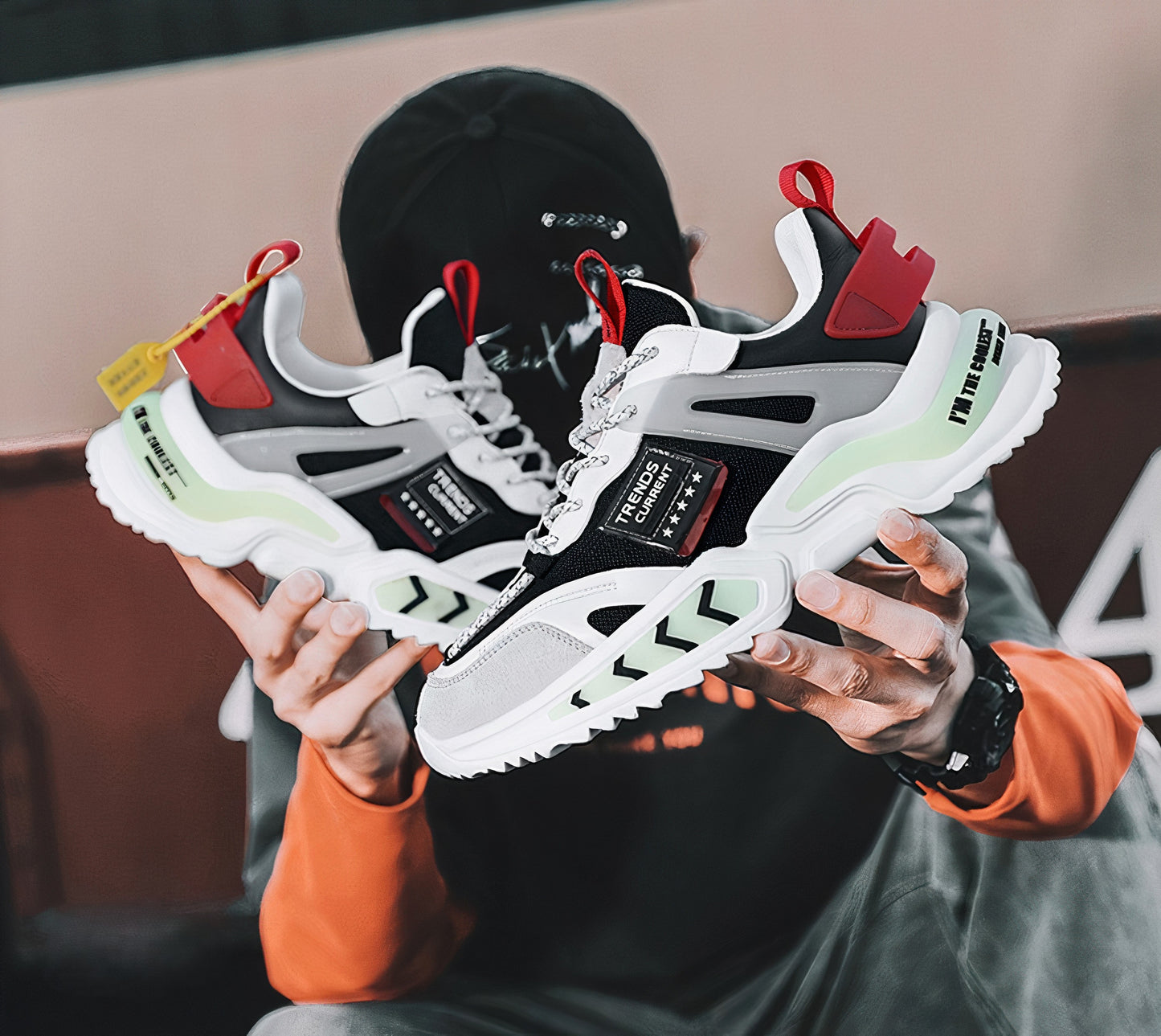 👟 Zapatos tennis efecto NEÓN para Hombre