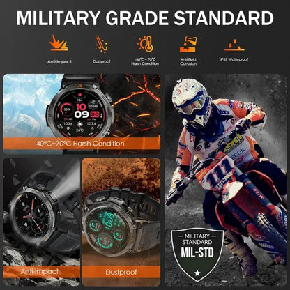 SmartWatch reloj Militar Para Hombre Con Linterna Ke3bk