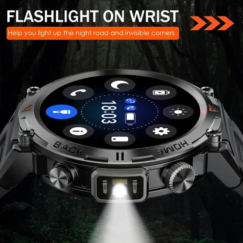 SmartWatch reloj Militar Para Hombre Con Linterna Ke3bk
